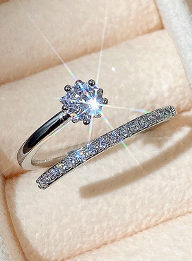 Delicate Silver Color Opening Circle Rings for Women Inlaid