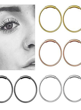 1pc 22g 6/8/10mm Steel Hinged Clicker circle ring Piercing