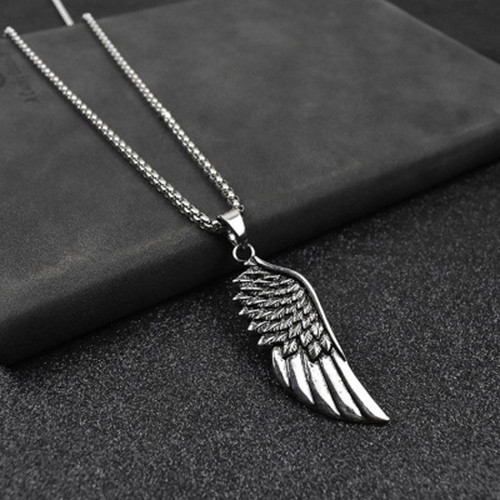 Hot Fashion Feather Men Pendant Necklace Punk Vintage