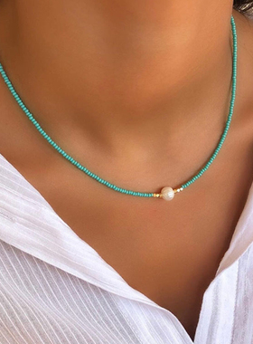 2022 New 18KGF Nature Pearl Choker Necklace White Pearl