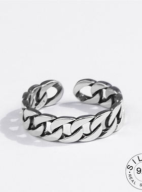 925 Sterling Silver Rings for Women Chain Vintage Wedding