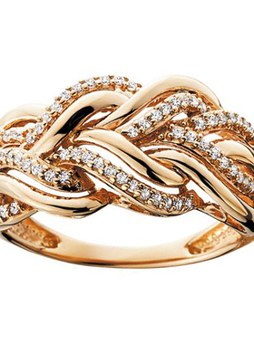 Hot Trend Gold Color Rings for Women Twist Design Luxury