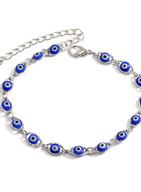 Blue Evil Eye Bracelet Beads Men Women Charm Amulet
