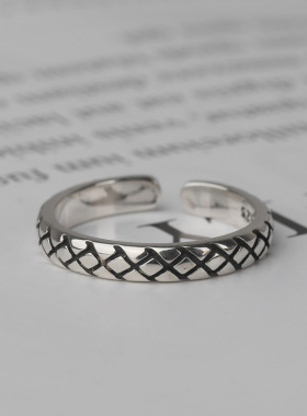 Accessories Sterling Silver S925 Ring Thai Silver Retro Tren