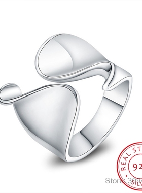 Free Shipping 925 Sterling Silver Unique Design Smooth Ring