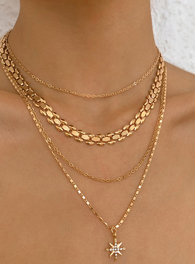 Fashion New Crystal Star Pendant Necklaces For Women