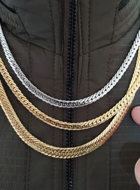 63-71CM Classic Gold Silver Color Long Chain Men Necklace