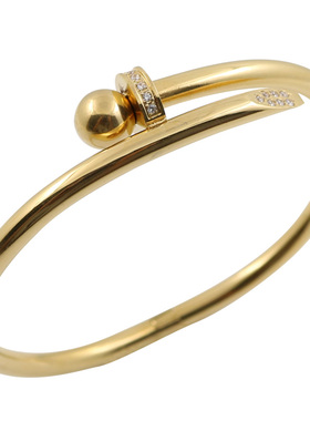 Stainless Steel Gold Color Crystal Bracelets Luxury Brand