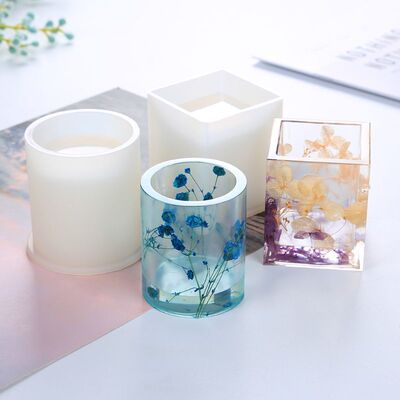 Silicone Mold Epoxy Resin DIY Pen Container Organizer Squar