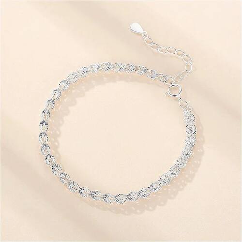 Sparking Sterling Silver Chain Bracelets For Women Original