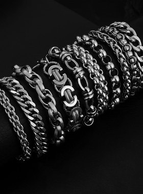 2023 New Trendy 316L Stainless Steel Base Chain Bracelet