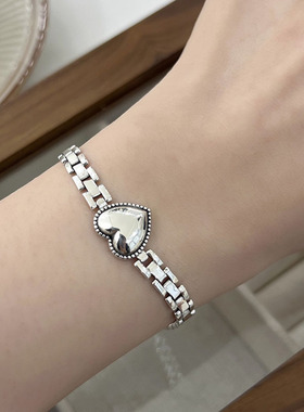 Sterling Silver Love Heart Bracelet For Women Gift Watch