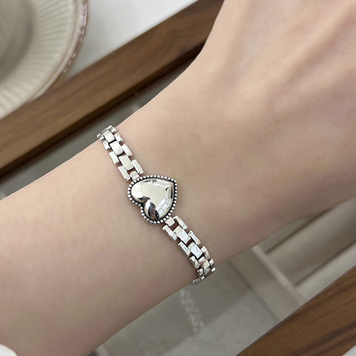 Sterling Silver Love Heart Bracelet For Women Gift Watch