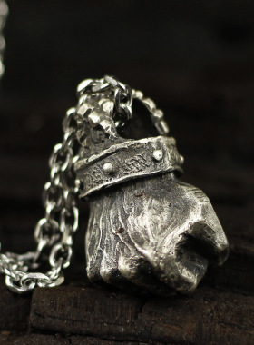 Vintage Gothic Pendants Fist Cross Necklace Cool Street