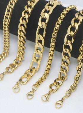 2025316L Stainless Steel Cuban Chain Bracelet for Men Women