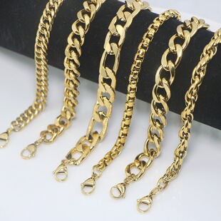 2025316L Stainless Steel Cuban Chain Bracelet for Men Women