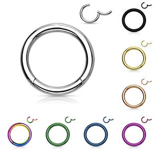 1Piece Surgical Steel Tornito Nose Clicker 16G18G Septum