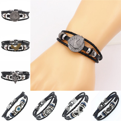 2021 Multilayer Bracelet Men Casual Fashion Braided Leather