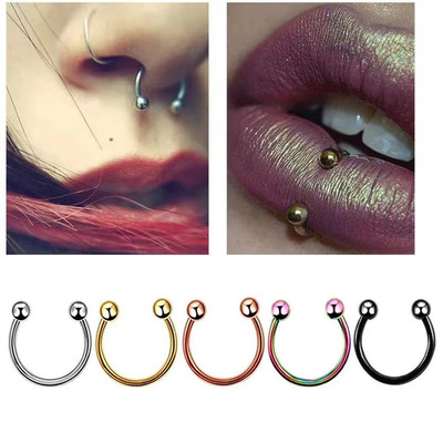 Titanium Stainless Steel Lip Rings Studs Labret Piercing