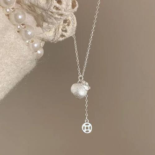New Sterling Silver Geometric Shape Necklace Personality Sim