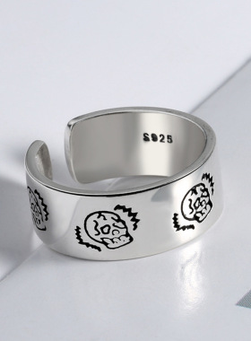 S925 sterling silver personalized jewelry printing retro old