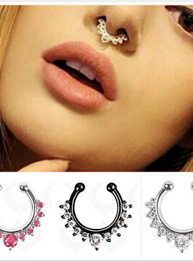 Alloy Hoop Nose Ring Nose Piercing Fake Piercing Septum