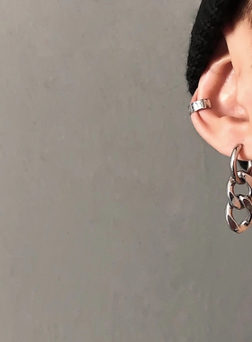 Simple Stainless Steel Dangle Earrings Korean Simple Hoop