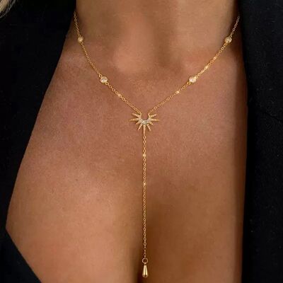 Fashion Gold Color Y-Shaped Pendant Necklaces For Women