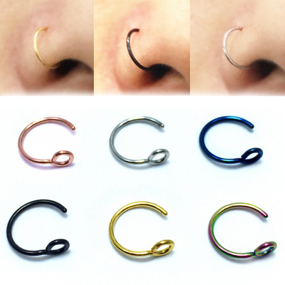 Ring Fake Piercings Tragus Earrings Simple Nose Ring Jewelr