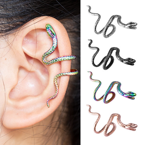 1PC Brass Snake Earing Clips Without Piercing Punk Non