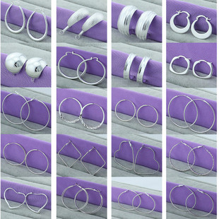 Sterling Silver 5cm Trendy Cir 3.5cm 925 Fashion New Simple