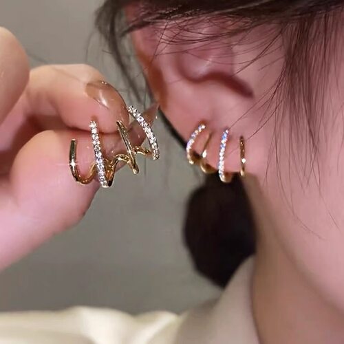 Korean Earing Claw Ear Hook Clip Earrings for Women