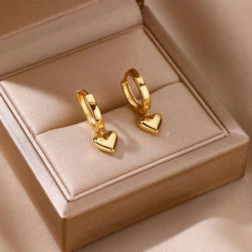 Free Shipping Geometric Heart Earrings For Women Stainless