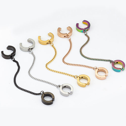Stainless Steel Clip-on Fake Earrings Non-piercing Earcuff
