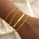 Color Twist Bracelet Gold Stainless Steel Cuban Chain