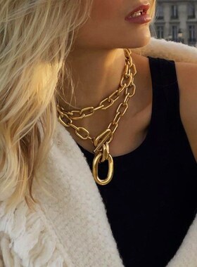 Exaggerated CCB Big Choker Necklace for Women Girl Hiphop