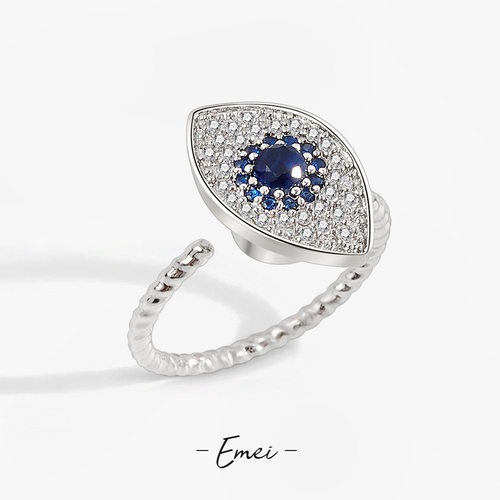 New niche temperament jewelry Devil's Eye Blue Diamond Ring