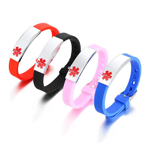 Vnox Engravable Medical Alert ID Bracelet DIABETES EPILEPSY