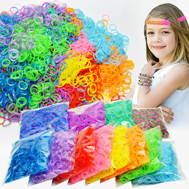 1800pcs Rubber Loom Bands Diy Toys For Kids Lacing