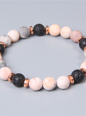 Female Rose Gold Color Metal Spacer Charm Natural Matte