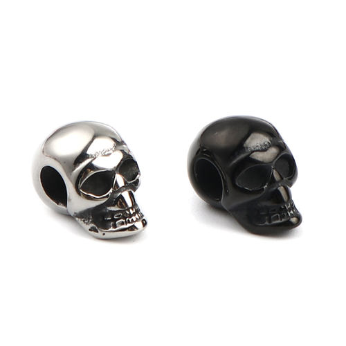 1PC Stainless Steel Halloween Skull Beads For Jewelry