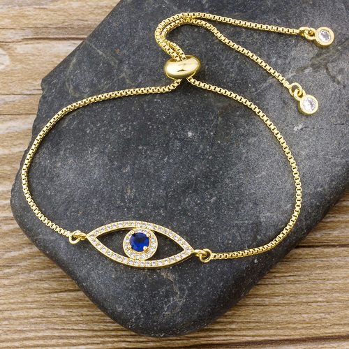 Luxury  Classic Evil Eye Charm Bracelet for Women Shiny