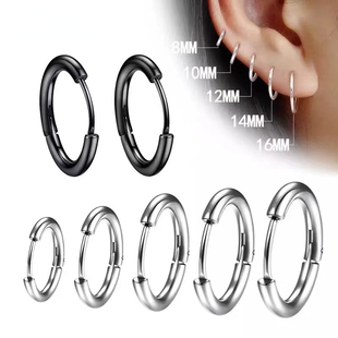 1 pair Women/Man Stainless Steel Small Hoops Earring
