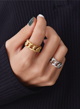 Real 925 Sterling Silver Finger Rings For Women Gold Color