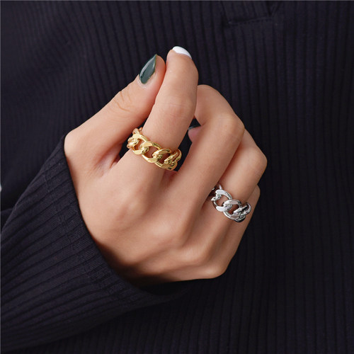 Real 925 Sterling Silver Finger Rings For Women Gold Color