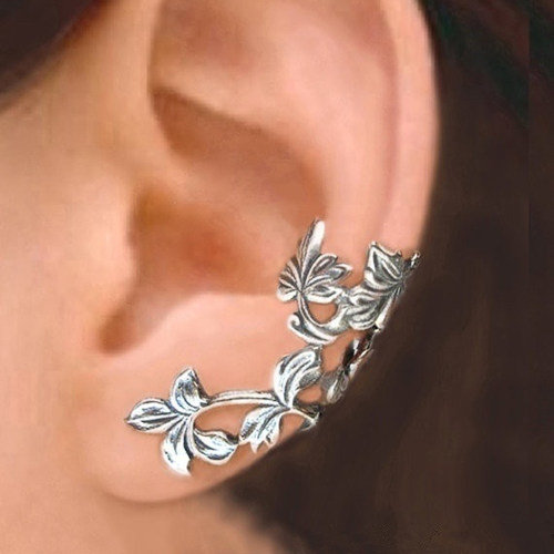 Huitan Vine Shape Ear Clip for Women Simple Stylish Female