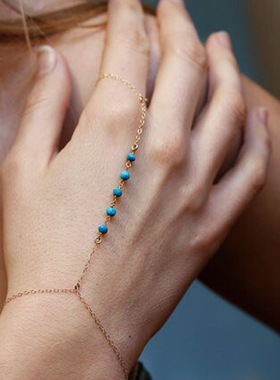 New Simple Link Chain Connected Hand Harness Bracelets