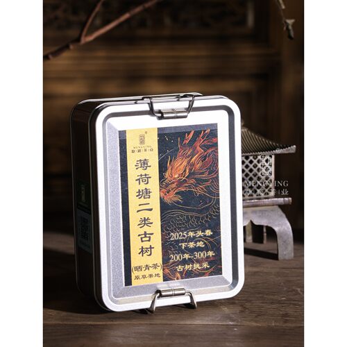 【薄荷塘二类】2025薄荷塘古树m生茶普洱茶散茶50g罐装春茶