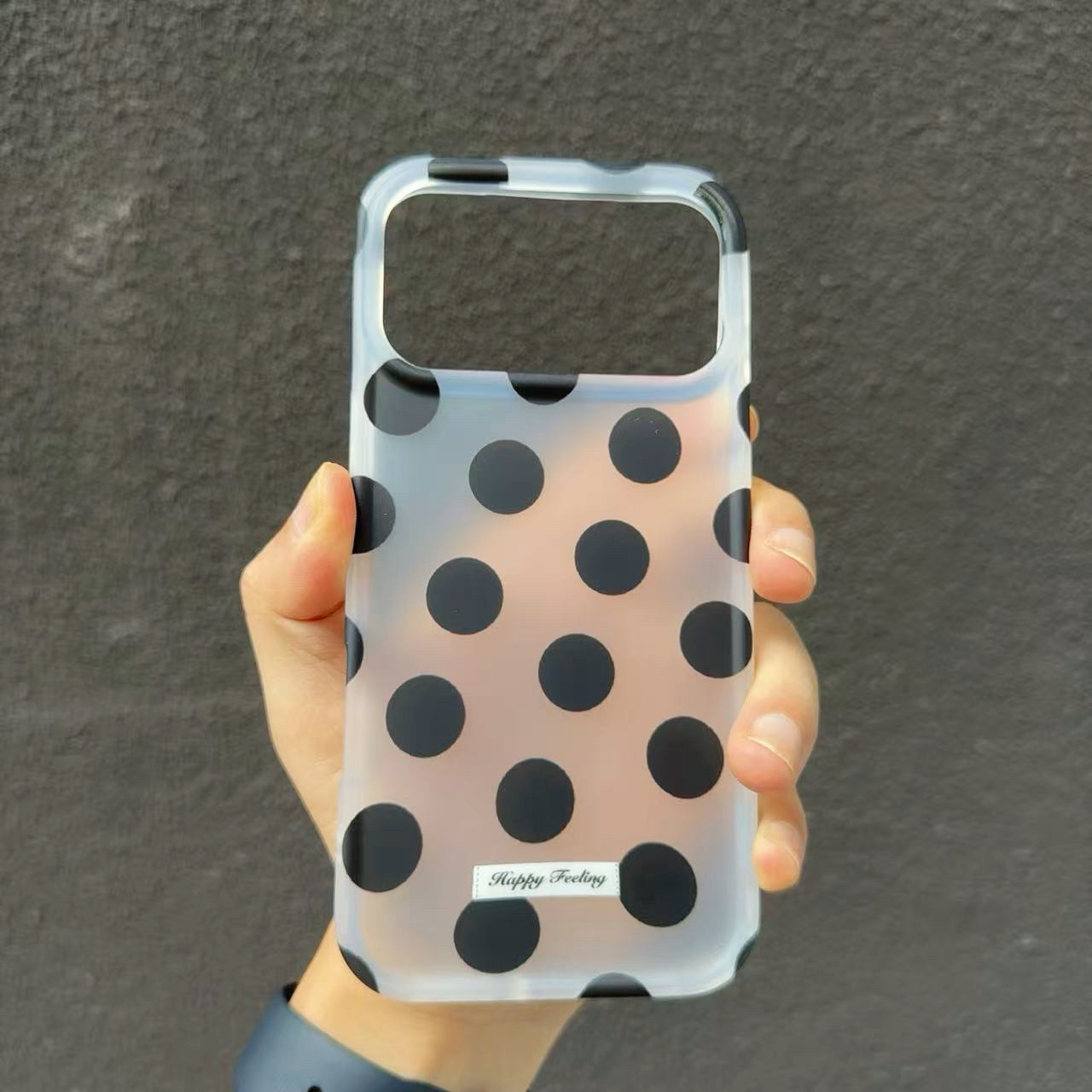 麦壳MK|复古大波点适用iphone18pro max手机壳软边半透明磨砂苹果17pro黑白保护套外壳ins风大视窗防摔女生