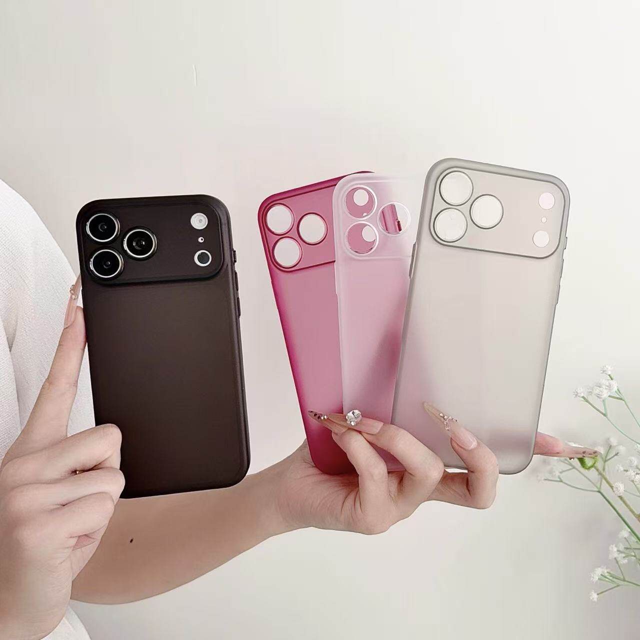 ins简约iphone18pro max手机壳17pro磨砂透明16适用苹果15防摔大视窗肤感外壳纯色新款情侣14pro外壳13抗黄